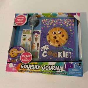 New Squishly Journal Pen & Stickers One Tough Chocolate Chip Cookie  New in box